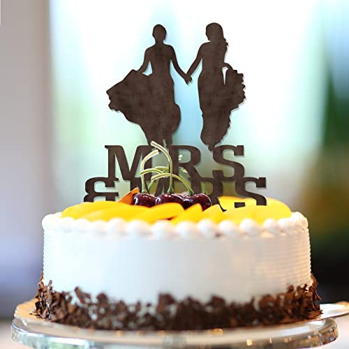 Tortenaufsatz, Motiv: Frau und Frau aus braunem Holz, Silhouette, Lesbische Braut und Braut, Strand, Tortenaufsatz, LGBT, Lesben, Hochzeit, Verlobung, Party, Dekoration, personalisierter Name, Datum Tortenaufsatz, Motiv: Frau und Frau aus braunem Holz, Silhouette, Lesbische Braut und Braut, Strand, Tortenaufsatz, LGBT, Lesben, Hochzeit, Verlobung, Party, Dekoration, personalisierter Name, Datum von CustonCares