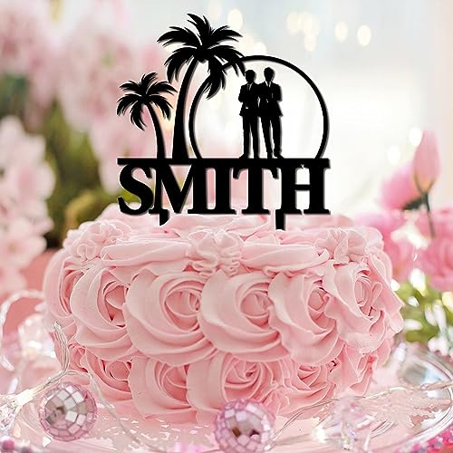 Tortenaufsatz, Motiv: Gay Couple Mr & Mr Tropical für Schwule und Lesben, männliches Paar, LGBTQ+, Acryl, schwarz, Geburtstag, Jahrestag, Backen, Kuchendekoration, personalisierte Geschenke für Kinder Tortenaufsatz, Motiv: Gay Couple Mr & Mr Tropical für Schwule und Lesben, männliches Paar, LGBTQ+, Acryl, schwarz, Geburtstag, Jahrestag, Backen, Kuchendekoration, personalisierte Geschenke für Kinder von CustonCares