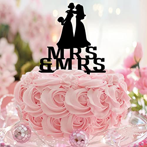 Tortenaufsatz, Motiv: Lesbische Hochzeit, Party, 2 Bräute, Silhouette, zwei Frauen, personalisierter Name, Hochzeit, Datum, Tortenaufsatz, Lesben, Hochzeit, Verlobung, Geschenke, Acryl, Schwarz Tortenaufsatz, Motiv: Lesbische Hochzeit, Party, 2 Bräute, Silhouette, zwei Frauen, personalisierter Name, Hochzeit, Datum, Tortenaufsatz, Lesben, Hochzeit, Verlobung, Geschenke, Acryl, Schwarz von CustonCares