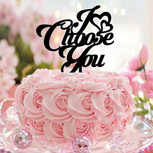 Tortenaufsatz "I Choose You", personalisierbar, für Hochzeit, Brautparty, Party, Verlobung, Geschenke für Paare, Acryl, Schwarz Tortenaufsatz "I Choose You", personalisierbar, für Hochzeit, Brautparty, Party, Verlobung, Geschenke für Paare, Acryl, Schwarz von CustonCares