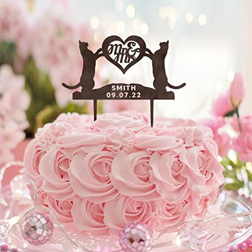 Tortenaufsatz "Mr and Mrs", rustikal, für Hochzeit, Verlobung, Verlobung, Brautparty, Geschenk, Holz Tortenaufsatz "Mr and Mrs", rustikal, für Hochzeit, Verlobung, Verlobung, Brautparty, Geschenk, Holz von CustonCares