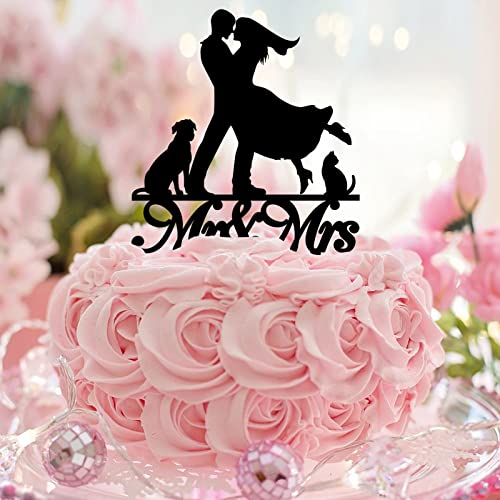 Tortenaufsatz "Mr and Mrs", rustikale Hochzeit, Verlobung, Silhouette, personalisierbar mit Hund und Katze, romantische "Mr & Mrs"-Silhouette, Kuchendekoration für Hochzeit, Jahrestag, Party Tortenaufsatz "Mr and Mrs", rustikale Hochzeit, Verlobung, Silhouette, personalisierbar mit Hund und Katze, romantische "Mr & Mrs"-Silhouette, Kuchendekoration für Hochzeit, Jahrestag, Party von CustonCares