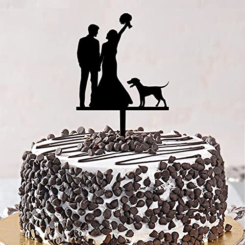 Tortenaufsatz "Mr & Mrs", Acryl, schwarze Silhouette mit Hund, Braut und Bräutigam, romantische Kuchendekoration für Hochzeit, Verlobung, Party, Dekoration, Hochzeitsgeschenke für Paare Tortenaufsatz "Mr & Mrs", Acryl, schwarze Silhouette mit Hund, Braut und Bräutigam, romantische Kuchendekoration für Hochzeit, Verlobung, Party, Dekoration, Hochzeitsgeschenke für Paare von CustonCares