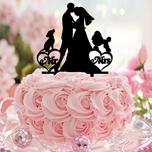 Tortenaufsatz "Mr & Mrs" im Retro-Stil, Silhouette mit Hund, Katze, Braut und Bräutigam, personalisierbar, Paarnamen, Hochzeit, Datum, Hochzeit, Jahrestag, Party, Dekoration, Hochzeitsgeschenk, Acryl Tortenaufsatz "Mr & Mrs" im Retro-Stil, Silhouette mit Hund, Katze, Braut und Bräutigam, personalisierbar, Paarnamen, Hochzeit, Datum, Hochzeit, Jahrestag, Party, Dekoration, Hochzeitsgeschenk, Acryl von CustonCares