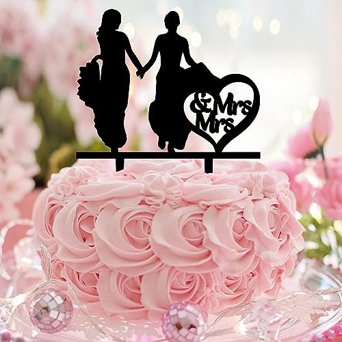 Tortenaufsatz "Mrs And Mrs" Schwul und Lesbisch, Liebe, Cupcake-Topper, Ehefrau und Ehefrau, Lesbisch, Acryl, Schwarz, Hochzeitskuchenzubehör, Dekoration, niedliche Geschenke für Frauen und Jungen Tortenaufsatz "Mrs And Mrs" Schwul und Lesbisch, Liebe, Cupcake-Topper, Ehefrau und Ehefrau, Lesbisch, Acryl, Schwarz, Hochzeitskuchenzubehör, Dekoration, niedliche Geschenke für Frauen und Jungen von CustonCares