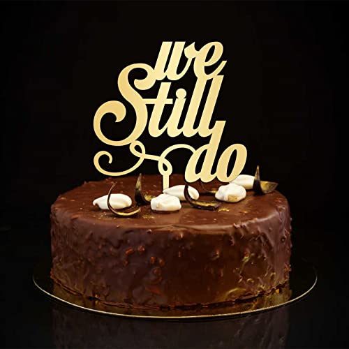 Tortenaufsatz "We Still Do", goldfarben, "Mr & Mrs", Hochzeitstag, Kuchendekoration, personalisierbar, für Hochzeit, Verlobung, Party, Gastgeschenke, Hochzeitsgeschenke für Paare, 15,2 cm Tortenaufsatz "We Still Do", goldfarben, "Mr & Mrs", Hochzeitstag, Kuchendekoration, personalisierbar, für Hochzeit, Verlobung, Party, Gastgeschenke, Hochzeitsgeschenke für Paare, 15,2 cm von CustonCares