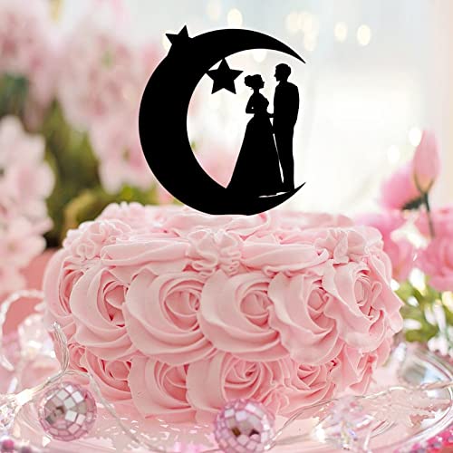 Tortenaufsatz für Braut und Bräutigam, rustikale Hochzeits- und Verlobungs-Kuchendekoration, Silhouette, Strand, personalisierbar für Hochzeitstag, Kuchendekoration, Brautparty, Geschenke, Acryl Tortenaufsatz für Braut und Bräutigam, rustikale Hochzeits- und Verlobungs-Kuchendekoration, Silhouette, Strand, personalisierbar für Hochzeitstag, Kuchendekoration, Brautparty, Geschenke, Acryl von CustonCares
