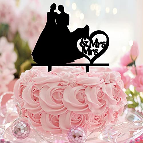 Tortenaufsatz für Lesben, rustikal, zwei Bräute, Hochzeitstortenaufsatz, Silhouette, LGBT, individueller Name, Hochzeit, Datum, Tortenaufsatz, Frauen, Hochzeitsgeschenke, Acryl, Schwarz Tortenaufsatz für Lesben, rustikal, zwei Bräute, Hochzeitstortenaufsatz, Silhouette, LGBT, individueller Name, Hochzeit, Datum, Tortenaufsatz, Frauen, Hochzeitsgeschenke, Acryl, Schwarz von CustonCares