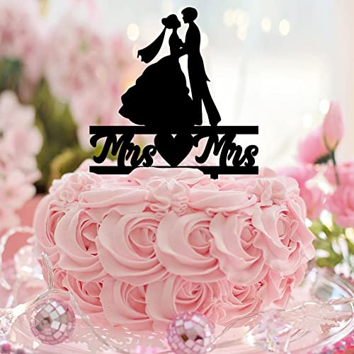 Tortenaufsatz für lesbische Hochzeit, rustikal, zwei Bräute, Silhouette, zwei Frauen, personalisierbar, Name, Hochzeit, Datum, Kuchendekoration, Lesbisches Paar, Geschenke, Acryl, Schwarz Tortenaufsatz für lesbische Hochzeit, rustikal, zwei Bräute, Silhouette, zwei Frauen, personalisierbar, Name, Hochzeit, Datum, Kuchendekoration, Lesbisches Paar, Geschenke, Acryl, Schwarz von CustonCares