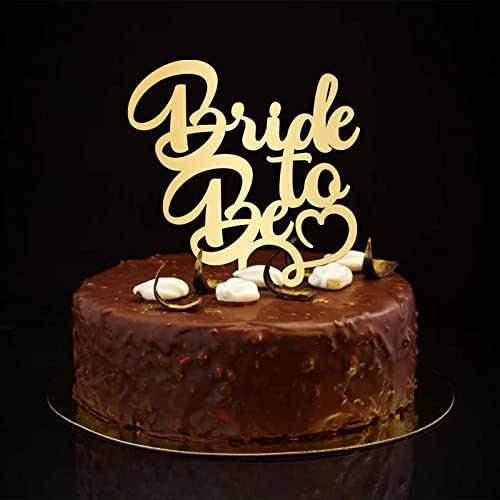 Tortenaufsatz mit Aufschrift "Bride To Be", goldfarben, Junggesellinnenabschied, elegante Verlobungsparty-Dekoration, personalisierbar, Verlobungsparty, Geschenk, 15,2 cm Tortenaufsatz mit Aufschrift "Bride To Be", goldfarben, Junggesellinnenabschied, elegante Verlobungsparty-Dekoration, personalisierbar, Verlobungsparty, Geschenk, 15,2 cm von CustonCares