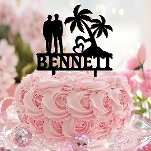 Tortenaufsatz mit Aufschrift "Gay Couple Mr & Mr Tropical Happy Birthday", LGBT Ehe, Union, Kuchendekoration für Geschlecht, Hochzeit, Jahrestag, Dekoration, rustikal, benutzerdefinierte Palme, Tortenaufsatz mit Aufschrift "Gay Couple Mr & Mr Tropical Happy Birthday", LGBT Ehe, Union, Kuchendekoration für Geschlecht, Hochzeit, Jahrestag, Dekoration, rustikal, benutzerdefinierte Palme, von CustonCares
