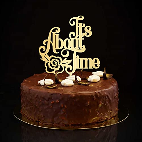 Tortenaufsatz mit Aufschrift "It's About Time", goldfarben, "Mr & Mrs", personalisierbar, für Hochzeit, Verlobung, Party, Hochzeitsgeschenke, 15,2 cm Tortenaufsatz mit Aufschrift "It's About Time", goldfarben, "Mr & Mrs", personalisierbar, für Hochzeit, Verlobung, Party, Hochzeitsgeschenke, 15,2 cm von CustonCares