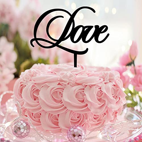 Tortenaufsatz mit Aufschrift "Love Bride and Groom", rustikal, für Hochzeit, Brautparty, Party, Gastgeschenke, Brautparty, Geschenk, Acryl, Schwarz Tortenaufsatz mit Aufschrift "Love Bride and Groom", rustikal, für Hochzeit, Brautparty, Party, Gastgeschenke, Brautparty, Geschenk, Acryl, Schwarz von CustonCares