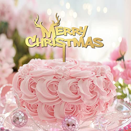 Tortenaufsatz mit Aufschrift "Merry Christmas", Weihnachtsmannmütze, Hirsch, Geburtstag, Cupcake-Topper für Hochzeit, Brautparty, Dekoration, dekorativ, personalisierbar, Weihnachtsmann, Baum, Holz Tortenaufsatz mit Aufschrift "Merry Christmas", Weihnachtsmannmütze, Hirsch, Geburtstag, Cupcake-Topper für Hochzeit, Brautparty, Dekoration, dekorativ, personalisierbar, Weihnachtsmann, Baum, Holz von CustonCares