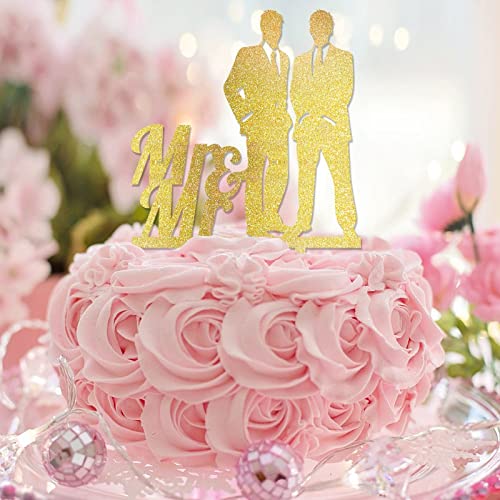 Tortenaufsatz mit Aufschrift "Mr & Mr", glitzernd, goldfarben, für Hochzeitstorte und Ihn, Retro-Stil, für zwei Ehemänner, Hochzeit, Party, Gastgeschenke, personalisierter Name, Hochzeit, Datum, Gay Tortenaufsatz mit Aufschrift "Mr & Mr", glitzernd, goldfarben, für Hochzeitstorte und Ihn, Retro-Stil, für zwei Ehemänner, Hochzeit, Party, Gastgeschenke, personalisierter Name, Hochzeit, Datum, Gay von CustonCares