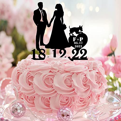 Tortenaufsatz mit Aufschrift "Mr & Mrs", Acryl, Schwarz mit Hund, Katze, Braut und Bräutigam, personalisierbar, für Paare, Namen, Hochzeit, Verlobung, Party, Dekoration, Verlobungsgeschenke Tortenaufsatz mit Aufschrift "Mr & Mrs", Acryl, Schwarz mit Hund, Katze, Braut und Bräutigam, personalisierbar, für Paare, Namen, Hochzeit, Verlobung, Party, Dekoration, Verlobungsgeschenke von CustonCares