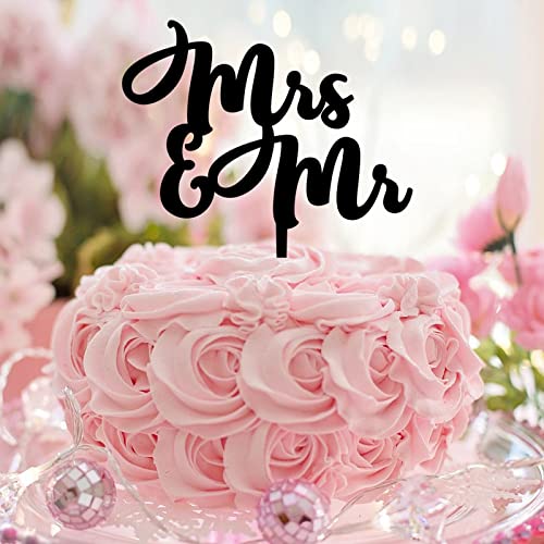 Tortenaufsatz mit Aufschrift "Mr & Mrs" zum Hochzeitstag, Silhouette, personalisierbar, lustige Brautpaar-Kuchendekoration für Hochzeitstag, Hochzeitsdekoration, Verlobungsgeschenk für Paare, Acryl Tortenaufsatz mit Aufschrift "Mr & Mrs" zum Hochzeitstag, Silhouette, personalisierbar, lustige Brautpaar-Kuchendekoration für Hochzeitstag, Hochzeitsdekoration, Verlobungsgeschenk für Paare, Acryl von CustonCares