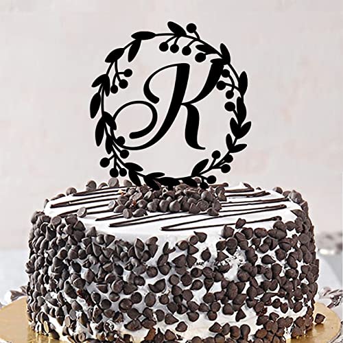 Tortenaufsatz mit Buchstabe K, Anfangsname, Blume, botanisch für Hochzeitstag, Partyzubehör, rustikal, romantisch, wiederverwendbar, Hochzeitsgeschenke für Kinder oder Erwachsene, Acryl, schwarz Tortenaufsatz mit Buchstabe K, Anfangsname, Blume, botanisch für Hochzeitstag, Partyzubehör, rustikal, romantisch, wiederverwendbar, Hochzeitsgeschenke für Kinder oder Erwachsene, Acryl, schwarz von CustonCares