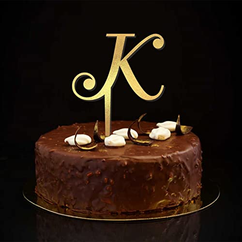 Tortenaufsatz mit Buchstabe K, Monogramm, Initialenname, Glitzer, Gold, für Hochzeit, Brautparty, Party, Gastgeschenke, romantischer botanischer Kranz, Auswahl von Buchstaben-Design, Farbe Tortenaufsatz mit Buchstabe K, Monogramm, Initialenname, Glitzer, Gold, für Hochzeit, Brautparty, Party, Gastgeschenke, romantischer botanischer Kranz, Auswahl von Buchstaben-Design, Farbe von CustonCares