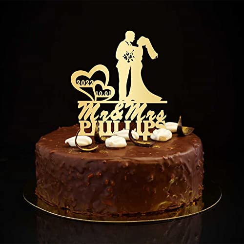 Tortenaufsatz mit Glitzer-Motiv "Mr & Mrs" Hochzeitstag, personalisierbar, Name, Datum, Silhouette, Landhausstil, Brautpaar für Hochzeit, Verlobung, Party, Dekoration, Verlobungsgeschenke für Paare Tortenaufsatz mit Glitzer-Motiv "Mr & Mrs" Hochzeitstag, personalisierbar, Name, Datum, Silhouette, Landhausstil, Brautpaar für Hochzeit, Verlobung, Party, Dekoration, Verlobungsgeschenke für Paare von CustonCares