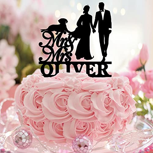 Tortenaufsatz mit Hund und Katze, Acryl, schwarze Silhouette, Brautpaar, für Hochzeitstag, Kuchendekoration, Brautparty, Geschenke von CustonCares