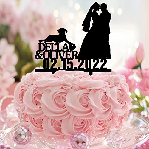 Tortenaufsatz mit Hund und Katze, Acryl, schwarze Silhouette, "Mr & Mrs", Retro-Kuchenaufsätze für Verlobung, Brautparty, Hochzeitsdekoration, Brautparty, Geschenke Tortenaufsatz mit Hund und Katze, Acryl, schwarze Silhouette, "Mr & Mrs", Retro-Kuchenaufsätze für Verlobung, Brautparty, Hochzeitsdekoration, Brautparty, Geschenke von CustonCares