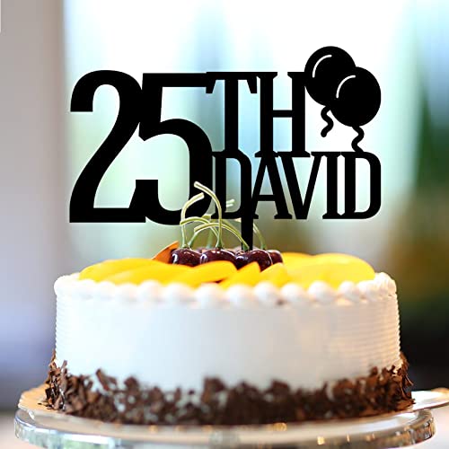 Tortenaufsatz zum 25. Geburtstag, personalisierbar, Acryl, schwarz, 25. Geburtstag, Partyzubehör, individueller Namen, jedes Alter, Nummer, 25. Jahrestag, Geburtstag, Andenken und Geschenke Tortenaufsatz zum 25. Geburtstag, personalisierbar, Acryl, schwarz, 25. Geburtstag, Partyzubehör, individueller Namen, jedes Alter, Nummer, 25. Jahrestag, Geburtstag, Andenken und Geschenke von CustonCares