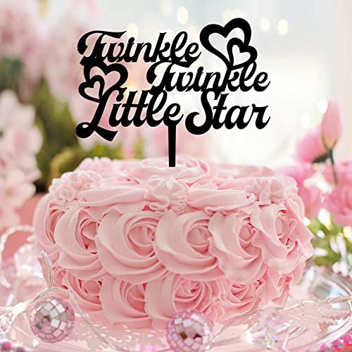 Twinkle Twinkle Little Star Tortenaufsatz "Happy Birthday" für Jungen und Mädchen, glitzernd, goldfarben, personalisierbar, für Geburtstag, Party, Jahrestag, Geburtstag, Andenken, Geschenke für von CustonCares