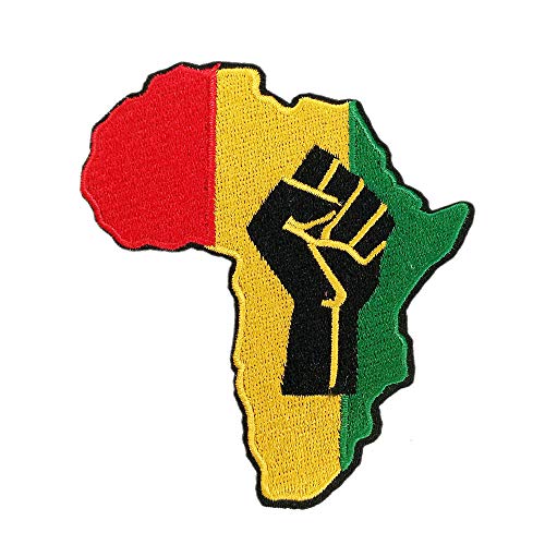 Afrika Black Power Fist Rasta Rastafari bestickter Aufnäher zum Aufbügeln, Schwarz von Cute-Patch TM