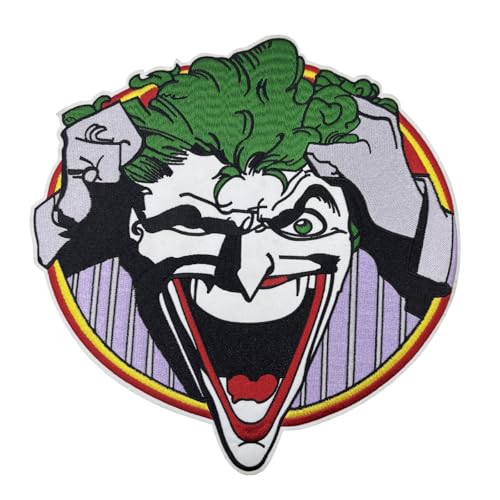 27,9 cm extra großer Joker bestickter Aufnäher zum Aufbügeln für Biker-Weste, Backpatch für MC-Motorrad-Lederjacke 27,9 cm extra großer Joker bestickter Aufnäher zum Aufbügeln für Biker-Weste, Backpatch für MC-Motorrad-Lederjacke von Cute-Patch