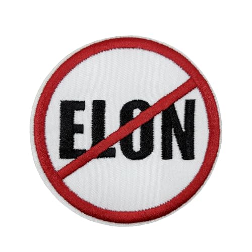 7,6 cm Anti-Elon bestickter Aufnäher zum Aufbügeln von Cute-Patch