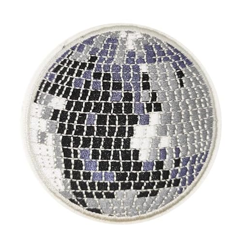 Aufnäher / Bügelbild, Motiv: Disco-Licht, Spiegel-Tanzball, bestickt Aufnäher / Bügelbild, Motiv: Disco-Licht, Spiegel-Tanzball, bestickt von Cute-Patch