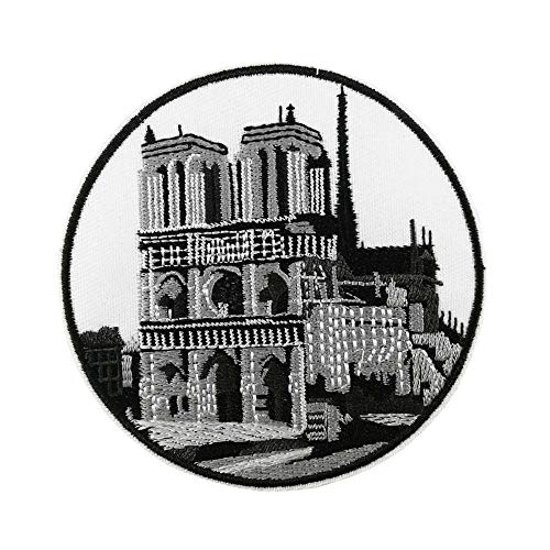 Cute-Patch Bestickter Aufnäher zum Aufnähen oder Aufbügeln, Motiv Notre Dame Cathedral Paris von Cute-Patch