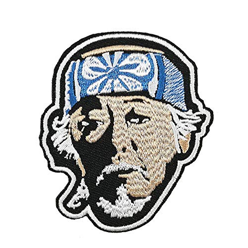 Cute-Patch Aufnäher mit Mr. Miyagi Gesicht, Medium (7,6 cm hoch), Rund, Dekorative Patch, Karate-Kostüm für Kinder von Cute-Patch