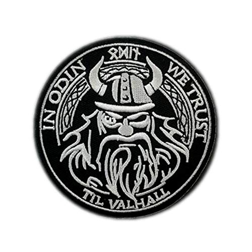 Cute-Patch In Odin We Trust Viking Valhalla Aufnäher zum Aufbügeln, bestickt, isländische nordische Rune, ausgefallenes Abzeichen von Cute-Patch