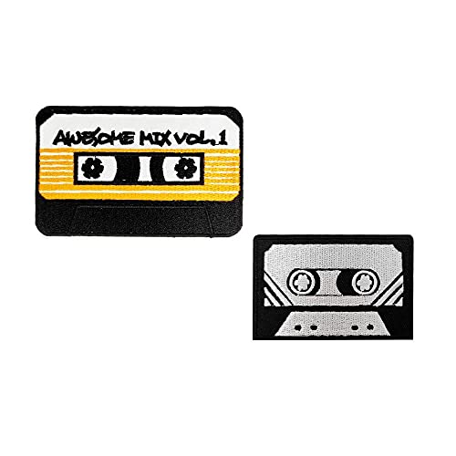 Cute-Patch Kassetten-Tape Retro Siebziger Jahre Musik bestickt zum Aufbügeln Kostüm Vintage von Cute-Patch