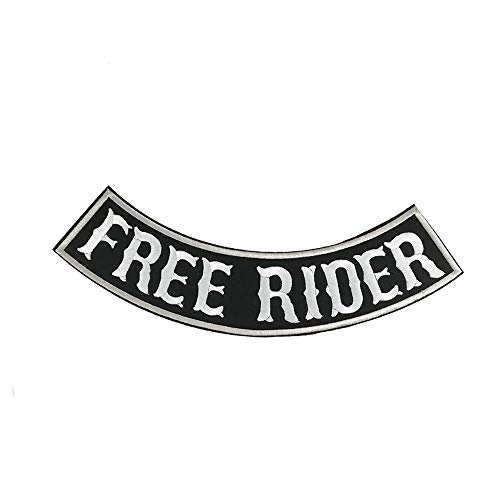 Free Rider Jumbo bestickter Motorrad-Aufnäher zum Aufnähen oder Aufbügeln von Cute-Patch