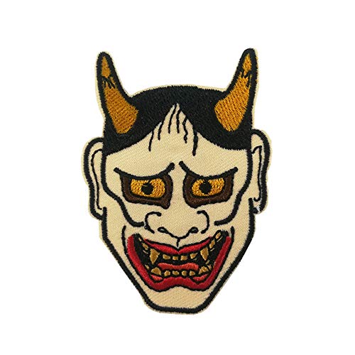 Cute-Patch Japanische Hannya-Maske, bestickt, zum Aufbügeln oder Aufnähen Cute-Patch Japanische Hannya-Maske, bestickt, zum Aufbügeln oder Aufnähen von Cute-Patch