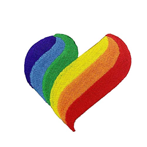 Pride Month Gay Lesbian LGBT Rainbow Heart Pride Flag Patches Bi Pride Heart Badge für Kleidung T-Shirt Transfer von Cute-Patch