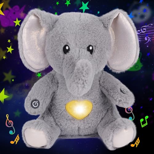 Cuteoy Plüsch Grauer Elefant Stern Projektor Musikalisch Einstellbar Singend Nachtlicht Gefüllte Tiere Leuchtende Kawaii Plüschtiere Spielzeug Geschenke für Kinder Cuteoy Plüsch Grauer Elefant Stern Projektor Musikalisch Einstellbar Singend Nachtlicht Gefüllte Tiere Leuchtende Kawaii Plüschtiere Spielzeug Geschenke für Kinder von Cuteoy