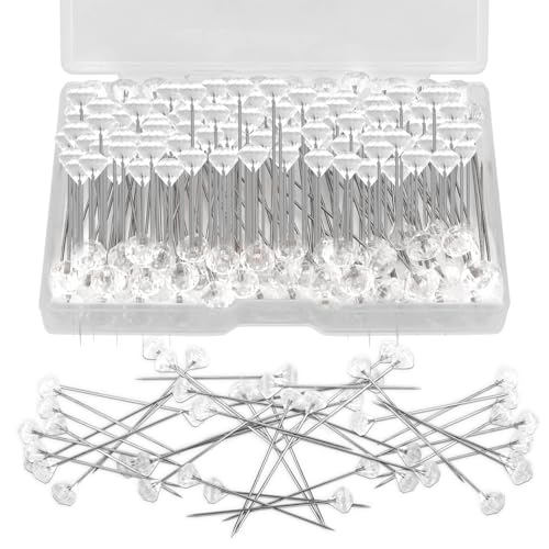 300 Stück Diamantnadeln für Blumensträuße, Blumennadeln, Knopflochnadeln, gerade Nadeln, Nähen zum Basteln, Stecknadeln für Blumen, Blumennadeln, Blumenstraußzubehör, Blumenbedarf, Blumenstraußnadeln 300 Stück Diamantnadeln für Blumensträuße, Blumennadeln, Knopflochnadeln, gerade Nadeln, Nähen zum Basteln, Stecknadeln für Blumen, Blumennadeln, Blumenstraußzubehör, Blumenbedarf, Blumenstraußnadeln von Cutiland