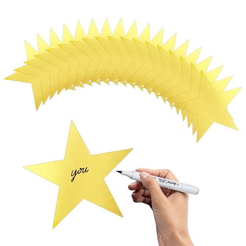 Große goldene sternausschnitte,glitzer sterne konfetti,schillernde sterne ausschnitte,zum ostern,geburtstag, muttertag,jubiläum,hochzeit,hen party streudeko sterne,24PCS von Cutiland