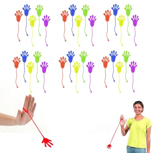 Cutiolly Klatshhand Kinder,30pcs Klatschhand Klebehand,Klatschhand Spie,Glibberhand Mitgebsel,Klatschhand Glibber, Mitbringsel Give aways Scherzartikel Spielspaß Kindergeburtstag von Cutiolly