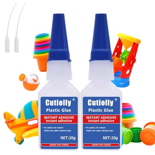 Kunststoffkleber,Sekundenkleber Kunststoff,Sekundenkleber Extra Stark,Plastikkleber,Kunststoffkleber Extra Stark,Kunststoffklebers Wasserfest,Toluolfreier Plastik Kleber von Cutiolly