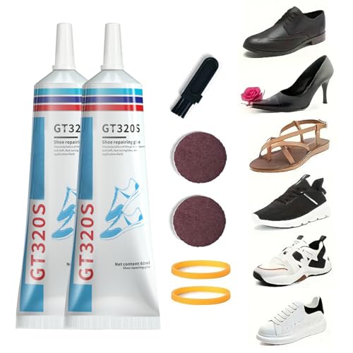 Schuhkleber Extra Stark Wasserfest,Schuhkleber,Transparent Schuhsohlen Kleber,Schuhkleber Sohlenkleber,Schuhkleber Reparaturkleber,Shoe Glue,für Reparatur Laufschuhen,Stiefeln (60ml*2pc) von Cutiolly