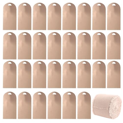30 Stück Roségold Acryl-Platzkarten,30pcs Hochzeit Namenstafel Roségold Rosa Band Rolle,Acryl-Schilderhalter,Tischkarten für Hochzeit,für DIY,Gästename von CutitiUU