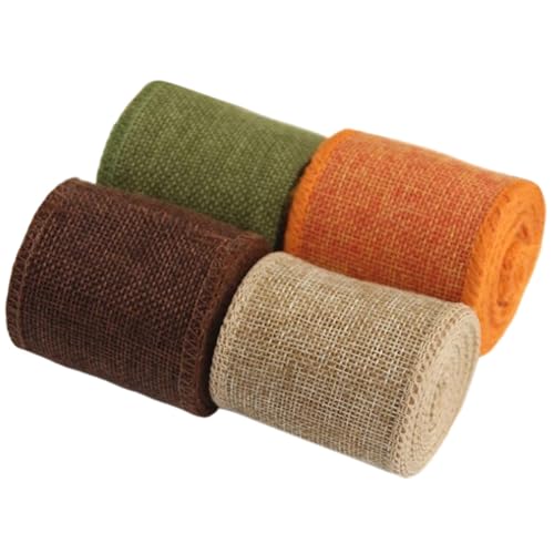 CutitiUU 4 Rollen Juteband Sackleinenband 6 cm X 5 m, Burlap Band Vintage Geschenkband Breit Jute Band Rolle für DIY Handwerk Deko Hochzeit Party Wohnkultur Weihnachtsdekorationen CutitiUU 4 Rollen Juteband Sackleinenband 6 cm X 5 m, Burlap Band Vintage Geschenkband Breit Jute Band Rolle für DIY Handwerk Deko Hochzeit Party Wohnkultur Weihnachtsdekorationen von CutitiUU