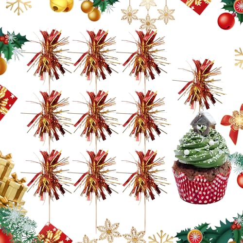 CutitiUU Weihnachtsthema Cupcake Toppers, 10 Stück Glänzend Weihnachten Cupcake Toppers, Handgefertigt, Kuchendekoration, Weihnachtsfeierzubehör Für Weihnachtsfeiern, Geburtstagsfeiern, Hochzeiten CutitiUU Weihnachtsthema Cupcake Toppers, 10 Stück Glänzend Weihnachten Cupcake Toppers, Handgefertigt, Kuchendekoration, Weihnachtsfeierzubehör Für Weihnachtsfeiern, Geburtstagsfeiern, Hochzeiten von CutitiUU