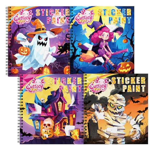 4pcs Halloween Stickerbuch FüR Kinder ab 4-8 Jahre,Stickern Nach Zahlen mit Geschichten,Kinder Stickerheft Zur Verbesserung Der Intelligenz,Fflugzeug Bbeschäftigung kinders Halloween Geschenke 4pcs Halloween Stickerbuch FüR Kinder ab 4-8 Jahre,Stickern Nach Zahlen mit Geschichten,Kinder Stickerheft Zur Verbesserung Der Intelligenz,Fflugzeug Bbeschäftigung kinders Halloween Geschenke von CutteeyFyry