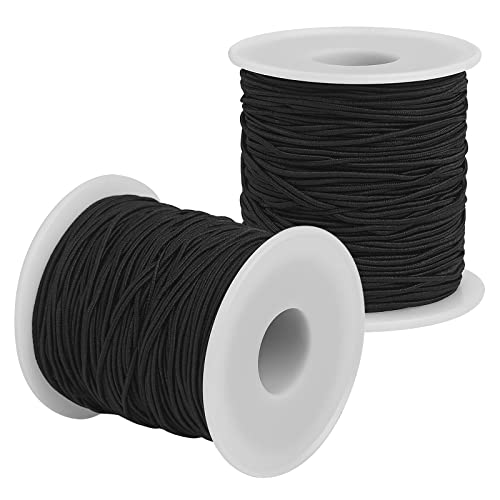Cuttte Elastische Schnur für die Herstellung von Armbändern, Schwarz, 1,2 mm, insgesamt 90 m, stabile dehnbare Armbandschnur, elastische Schnur für Schmuckherstellung, Halsketten, Perlenstickerei Cuttte Elastische Schnur für die Herstellung von Armbändern, Schwarz, 1,2 mm, insgesamt 90 m, stabile dehnbare Armbandschnur, elastische Schnur für Schmuckherstellung, Halsketten, Perlenstickerei von Cuttte
